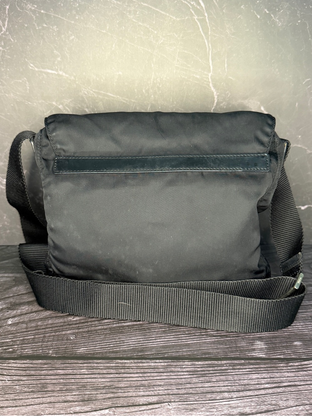 Prada Black Tessuto Nylon Crossbody Bag | Messenger Shoulder Bag | Vintage Y2K - Picture 3 of 11
